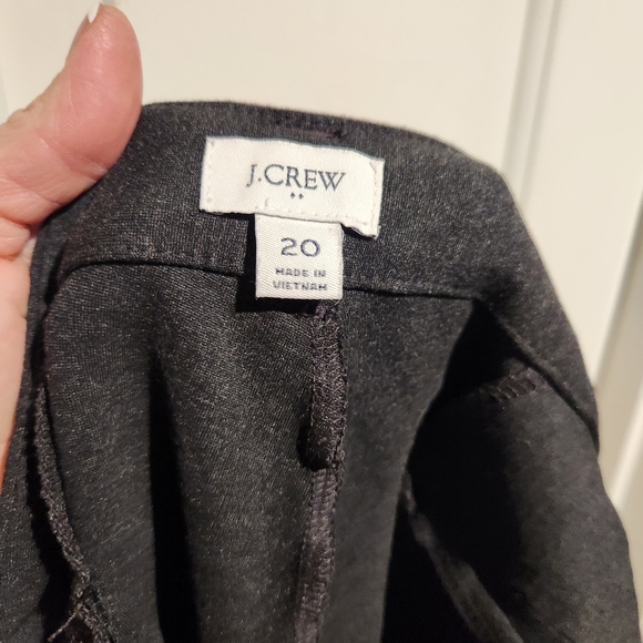 J. Crew Women's Ponte Gray Charcoal Slim Ankle Pants Size 20 - Picture 3 of 8